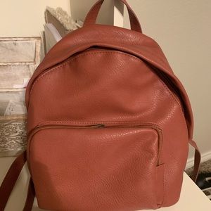 NEW brown target leather backpack